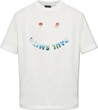 Paul Smith Logo T-Shirt - Heren - T-shirts - Wit - XL - Katoen - Tops