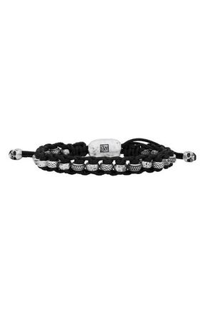 John Varvatos Mens Sterling Silver Beaded Slider Bracelet at Nordstrom