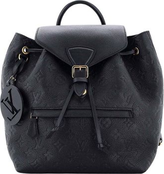 Louis Vuitton Black Monogram Empreinte Leathe Montsouris Nm Backpack Pm (Authentic Pre-Loved)