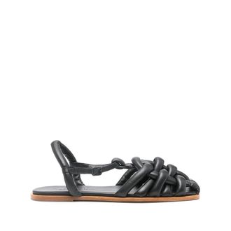 Hereu Zwarte Kooi Vierkante Neus Schoenen - Dames - Sandalen - Zwart - 36 EU - Schoenen