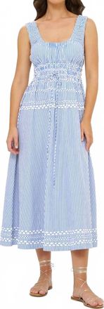 Oliphant Harper Midi Dress In Sconset Blue