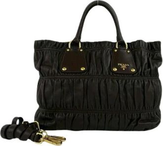Prada Pre-owned Handbags, female, Black, Size: ONE SIZE Pre-owned Leather 2way Bag