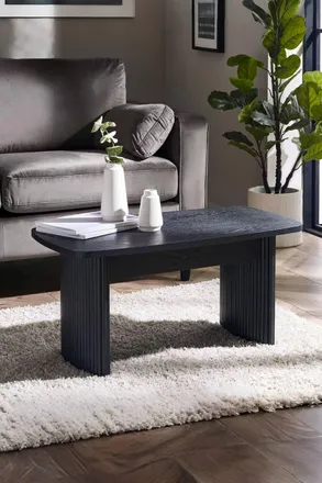 Julian Bowen Louis Fluted Compact Coffee Table in Black