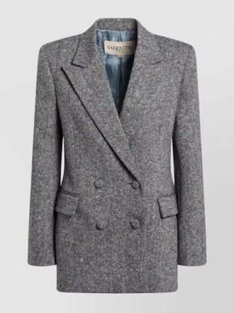 Valentino wool boucl&eacute; double-breasted coat