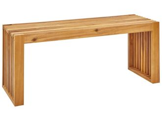 Beliani Banco de jard&iacute;n 105 cm Madera de acacia Marr&oacute;n