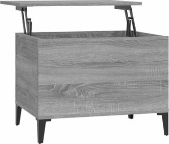 vidaXL Mesa De Centro Madera Contrachapada Gris Sonoma 60x44,5x45 Cm Vidaxl