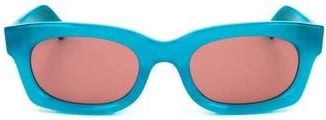 Retro Superfuture 53mm Wrap Sunglasses in Blue at Nordstrom Rack