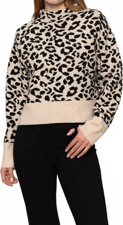 Sanctuary Soft Touch Popover Spots Sweater In Leopard