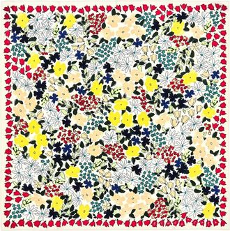 Bimba & Lola floral-print square scarf - women - Recycled Polyester - One Size - Neutrals