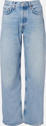 A Gold E Mid-rise wide-leg jeans