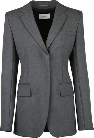 Sportmax Grey Virgin Wool Tailored Jacket