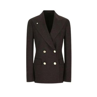 L.B.M. 1911 Giacca in Jersey Doppiopetto - - Jackets - Donna - Marrone - S