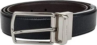 Coach Mens Belt Black-Dark Brown Leather Accessories