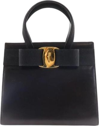 Ferragamo Pre-owned Handtas - Dames - Vintage Handtas - Zwart - ONE Size - Leer - Vintage