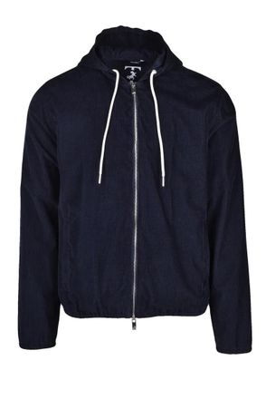 Tombolini Blue Corduroy Jacket with Zip Closure