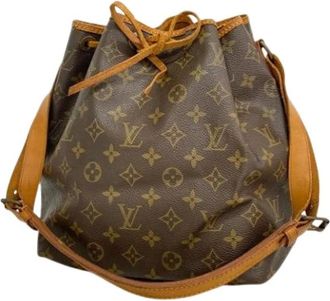 Louis Vuitton Pre-owned Bucket Bags, female, Brown, Size: ONE SIZE Pre-owned Petit Noe Shoulder Bag