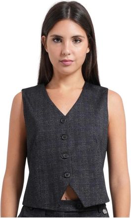Fracomina Vests - Dames - Gillet - Grijs - L - Kostuums