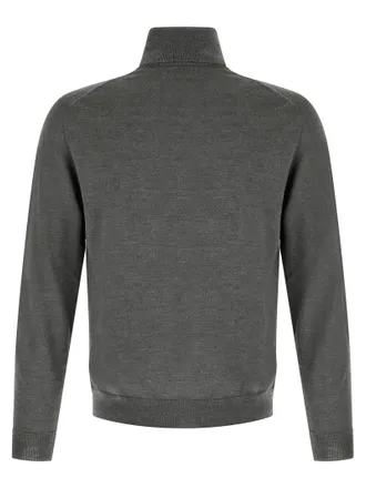 Zanone Virgin Wool Turtleneck Sweater - Anthracite