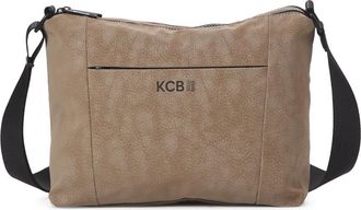 KCB Hide Large Crossbody Bag | Large Capacity & Organization | Multipurpose Zippered Pockets | Sturdy Material | Adjustable Handles | 100% Vegan, Taupe, G