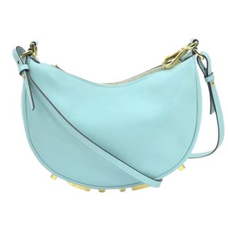 Fendi Pre-owned Vintage Schoudertas - Dames - Pre-owned - Blauw - Maat: ONE Size Leer