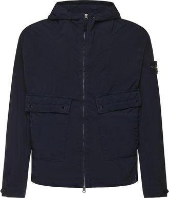 Stone Island Hooded Jacket With Logo