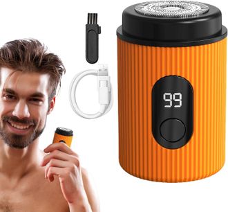 OEM Scheerapparaat El&eacute;ctrico Led Compacto De 2 Luces Para Accesorios Mannen, Draagbaar Instelbaar, Wasbare Draadloze Gezichtsscher (7,11x4,19x4,19 Cm)