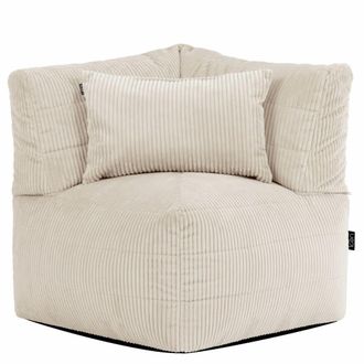 Icon Brand Puf sill&oacute;n de esquina modular en pana beige