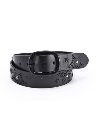 OLD TREND Glory Genuine Leather Star Studded Heritage Belt in Black at Nordstrom, Size Medium