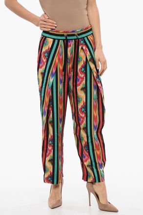 Balmain Pantaloni HAREM In Seta Stampata Balmain
