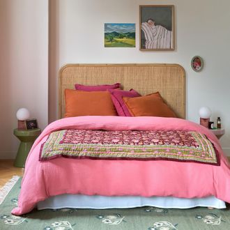 La Redoute Interieurs Gewatteerde katoenen sprei met blokprint, Manassi