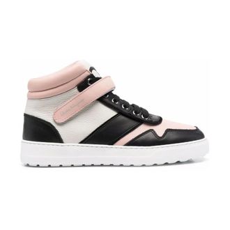 Ferragamo Schoenen, Dames, Zwart, 39 1/2 EU, Leer, Noe High-Top Sneakers