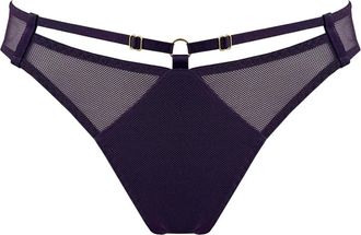 Bordelle Slip Nara con inserti - Viola