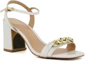 Dune London Manual Ankle Strap Sandal in White at Nordstrom Rack, Size 40