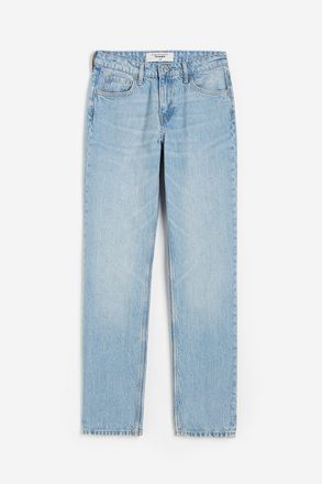 H&M Straight Regular Jeans - Hellblau