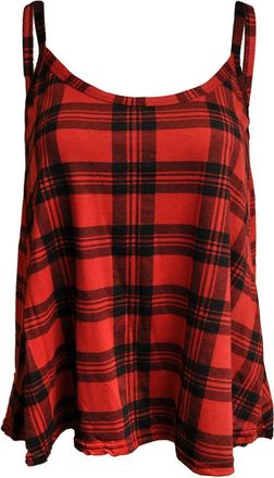 Generic New Ladies Print Swing CAMI Vest Ladies Sleeveless Swing Skater CAMI Vest TOP Size 8-26