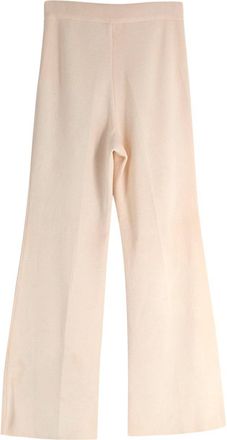 Oscar De La Renta Oscar De La Renta Beige Knit Trousers