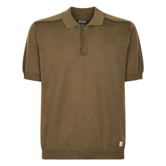 C.P. Company Polo Shirts, male, Green, Size: XL Cotton Sea Island Short Sleeve Polo Sweater