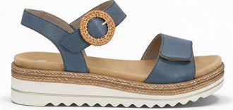 Remonte D0q52 Womens Cross Strap Sandals Denim - Blue Leather - Size UK 7.5