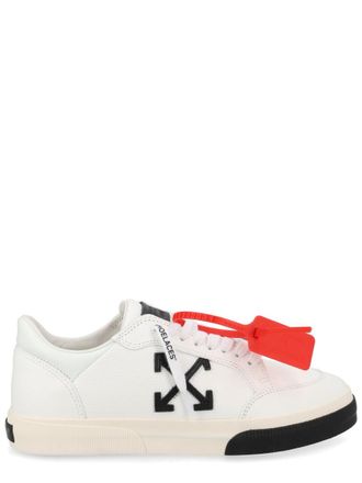 Off-white Vulc Low Black Accents Zip Leather Sneakers