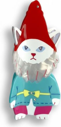 Centinelle Cat Garden Gnome Hair Claw in Red at Nordstrom