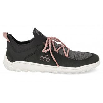 Vivobarefoot Tracker Decon Low FG2 Leather Textile Womens Lace Up Trainers - UK 5 - US 7.5 Women - EU 38 - Obsidian Misty Rose - Size:UK 5