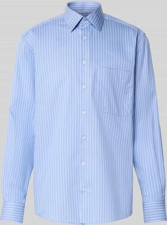 Eterna Comfort Fit Business-Hemd mit Brusttasche in Bleu, Größe 42