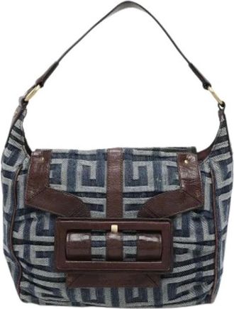 Givenchy Pre-owned Shoulder Bags, female, Blue, Size: ONE SIZE Pre-owned Fabric Shoulder Bag