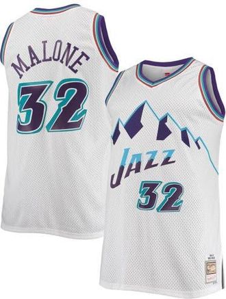Mitchell & Ness Mens Mitchell & Ness Karl Malone White Utah Jazz 1996/97 Big & Tall Hardwood Classics Swingman Jersey at Nordstrom, Size 4Xb