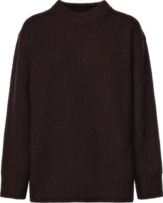 Pinko Round-neck Truien - Dames - Ronde hals truien - Bruin - S - Truien & Vesten