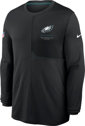 Nike Philadelphia Eagles Sideline Coach Nike Mens Dri-FIT NFL Long-Sleeve Top in Black | 03B1149N86-B8B