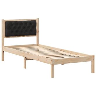 vidaXL Estructura De Cama Negro 90 X 190 Cm Madera De Pino Macizo Vidaxl