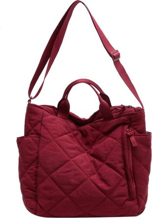 Generic KOBONA Quilted Bag for Women Lar ity Quilted Shoulr Bags Puffy Bag th er Causal Top Handle Cross Body Msenr Bag th Adjustable Shoulr Straps for Work T