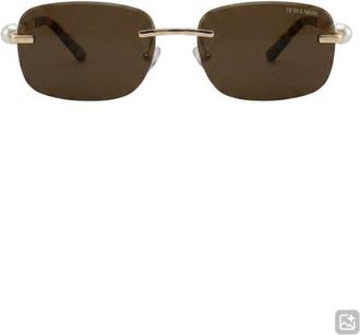 Fifth and Ninth Perla 57mm Rectangular Sunglasses in Torte/brown at Nordstrom