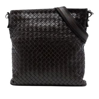 Bottega Veneta Pre-owned Cross Body Bags, female, Brown, Size: ONE SIZE Pre-owned Woven Crossbody Bag